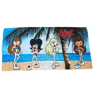 Bratz Dolls 2004 Beach Scene Beach Towel 27”x54”